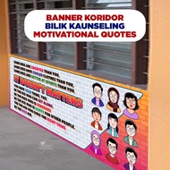 Banner Bilik Kaunseling, Motivational Quotes for Student, 3 x8 ft