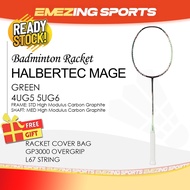 (READY STOCK) Halbertec Mage Badminton Racquet Unstrung (Free String & Grip & Cover Bag) - 4U 5U战戟法师