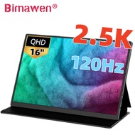 Bimawen 16IN 2.5K 120Hz Portable Monitor Gaming Display 2560*1600 100%sRGB B C HDMI For Swtich PS5 Smartone Game PC Comp