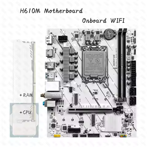 JGINYUE H610M Motherboard Onboard WIFI Support 12/13/14th Intel CPU DDR4 Dual Channel with 9560NGW W