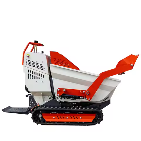Mini Crawler Dumper 500kg Capacity Track Dump Truck with Self Loading Bucket