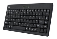 Adesso AKB-110B Mini Keyboard - Compact 87-Key Membrane Keyboard with LED Indicators and Space-Savin