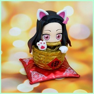 ▧ ☈ ♞Shipping from Manila Demon Slayer Nezuko Cosplay Lucky Cat Morax Lumine Keqing Xiao Anime Figu