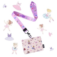 HUGGER 識別證件套/悠遊卡夾-附頸掛繩 (芭蕾舞女伶)兒童背包同款