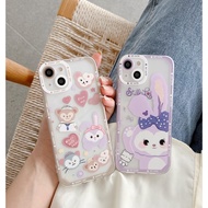 Phone Case Compatible for iphone 14 13 12 11 X Xs Xr Cute Star Delu Phone Case Transparent Photo Frame Shockproof Soft Case