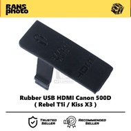 Rubber USB HDMI Canon 500D USB Cover Canon Rebel T1i Kiss X3 Breslin