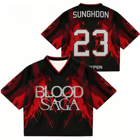 2026 Kpop Fans Support Blood Saga Enhypen World Tour Jersey Streetwear Women's Men's Plus Size Short