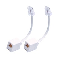 RJ45 to RJ11 Converter Adapter, 2 Pack Telephone RJ11 6P4C Female to RJ45 Ethernet 8P8C Male Cable C