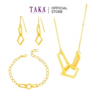 TAKA Jewellery 999 Pure Gold Set - Necklace, Earrings and Bracelet