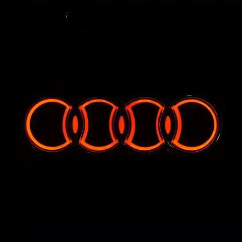 2025 Hot 18*5.8CM 5D logo LED car trunk logo lamp is suitable for Audi A3A45A 7A8S3 S4 S5 S6 S7 Q3 Q