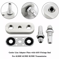 Transmission Cooler Line Adapter Plate for 6L80E 6L90E 8L90E Vehicle with 6AN Fittings Seal Kit 5511