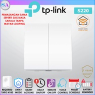 TP-Link Tapo S220 Smart Light Switch 2 Gang 1 Way Wireless Remote Control Switches - Suis Rumah