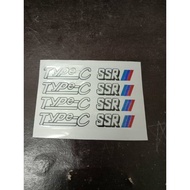 stiker rim ssr type c utk rim 15,16