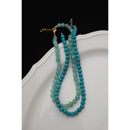 6 MM MINT TURQUOISE BEAD NECKLACE AMAZONITE/ PHYRUS/ NECKLACE/ BEADS NECKLACE/