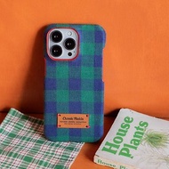 iPhone 7 Plus iPhone 8 Plus 織物保護套條紋秋冬復古風格