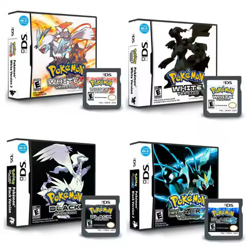 Pokemon Game Card Black and White 1 2 Combined Card Cartridge Card Video Game Handheld Player Game C