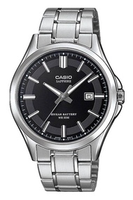 Casio Standard นาฬิกาข้อมือผู้ชาย สายสแตนเลส รุ่น MTS-100D,MTS-100D-1A,MTS-100D-1AV - สีเงิน-ดำ