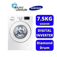 【FREE SHIPPING】Samsung Front Load Washer With Digital Inverter - Washing Machine (7.5kg) WW75J3230KW