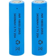 2 Pack 3.7 Volt 18650 Rechargeable Battery 3400mAh 18650 Li-ion Battery for Flashlights, Headlamps, 
