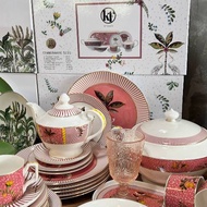 KF Studio - Pink Oriental Set Plate (Set for 4 seater)