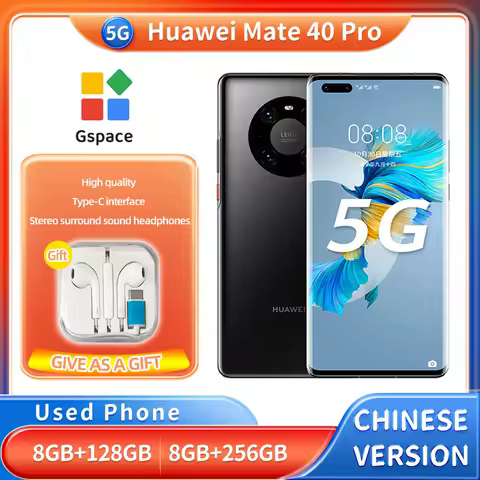 Huawei Mate 40 Pro 5G 128GB 256GB ROM 6.76 inches Resolution 2772x1344px battery 4400mAh used phone