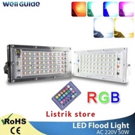 Lampu led 50w rgb warna warni led sorot led 50w 50 w 50 watt rgb