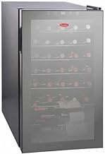 EuropAce EWC 331 Wine Cooler with Mirror Glass Door, Capacity 33 Bottles, Black