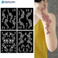 DGF  Henna Lace Tattoo Stencils Self-Adhesive Hollow Body Art Templates for Hand Arm Finger Reusable