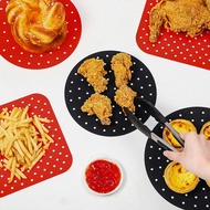 Air Fryer Liner Air Fryer Mat Food Grade Non Stick Silicone Fryer Basket for 7.5 8 Inch Air Fryers S