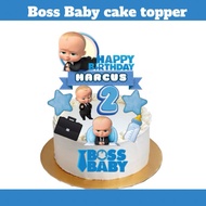 Boss Baby cake topper set-customized name party decorations (9 pcs) topper I Baby boss cake topper