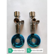 Fortech Angle Valve 2 Way 1/2x1/2, 1/2x3/8