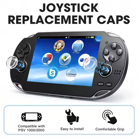 Liquid Silicone Joystick Caps for PSV 1000/2000 Transparent Anti-slip Thumb Grips Cover for PlayStat