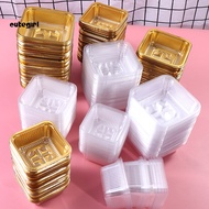CUK-100Pcs Packing Box Portable Safe Square Shape Plastic Moon Cake Boxes for Mooncakes
