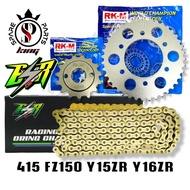 ESR 415 SPROCKET CHAIN RKM SPROCKET SET 415HUO-132L RANTAI ESR ORING HEAVY DUTY FZ150 Y15ZR Y15 15ZR