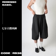 R RB38 Cropped Three-Dimensional Trousers Suit Pants Exhibition Tailoring Three-Discount|Remesso