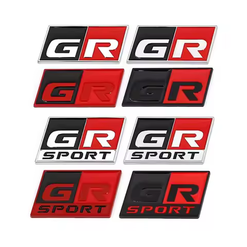 3D Metal Logo GR SPort Emblem Car Front Grille Badge Trunk Decal Sticker Accessories
