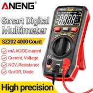 ANENG SZ202 Digital Multimeters AC/DC Current Testers NCV Voltage Test Diode 10A 40MOhm Meter 4mF Ca