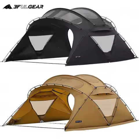 3F UL GEAR Beetle 16 Camping Tent 5-8 Persons Dome Tent 70D Nylon Breathable Large Space Tunnel Tent