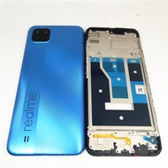 Full Housing Case For Oppo Realme C11 2021 RMX3231 Middle Frame+Back Battery Cover Door Panel Housin