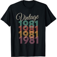 Men's cotton T-shirt 1981 Vintage Style Birthday T-Shirt