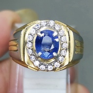 Agate Ring Good Original Ceylon Sapphire Bluenatural