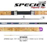 คันเบ็ดตกปลา  อุปกรณ์ตกปลา  คันตกปลาหน้าดิน ปลาแม่น้ำ ปลาเขื่อน  WEEBASS  MODEL SPECIES V-2  สปิน /7