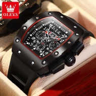 Olevs Men's Watch Multifunctional Tape Barrel Type Quartz Watch Waterproof Watch Men's Watch 3608