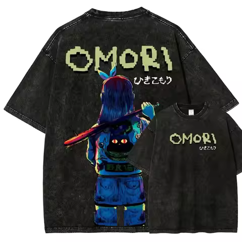 Classic Role Playing Games Omori Peripherals Print T-shirt New Harajuku Streetwear Oversized Men Wom