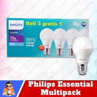 Philips Essential Led Multipack Contents 4 7-11w - Philips Led Bulb Buy 3 Get 1 Bundle