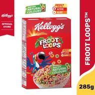 เคลล็อกส์ ฟรูตลูปส์ 285 กรัม Kelloggs Froot Loops 285 g ซีเรียล ซีเรียว ซีเรียลธัญพืช ซีเรียลผลไม้ คอนเฟลก ขนมกินเล่น