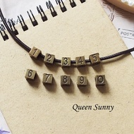 Alphabet Number Slide Beads Monte Mote Beads Necklace Bracelet Pendant Alphabet Beads