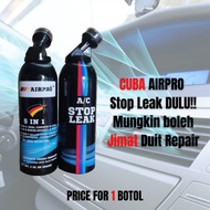 🚩GERMANY AC STOP LEAK🚩 AirPro 5 IN 1 CAR R134 DIY AIR COND STOP LEAK TOP UP R134A COMPRESSOR OIL TREATMENT UV TAMBAH GAS