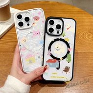 Untuk iphone 16 Sarung Telefon 11 12 13 14 15 Pro Max Casing Hidup Comel xr xs Max 7 8 Plus Jelas Ke
