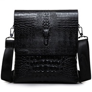 shop Luxury Brand Messenger Bag Men Leather Business Alligator Shoulder Bag Male Casual Satchel Croc